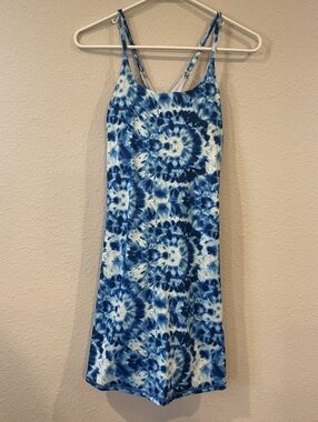 Constantly Varied Gear CVG Women's Blue White Tie Dye Dress Romper Size Medium